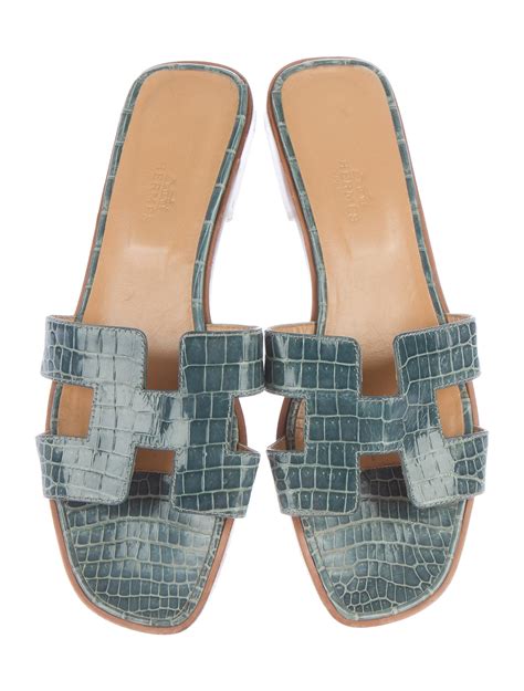 hermes oran sandales|Hermes oran crocodile sandals.